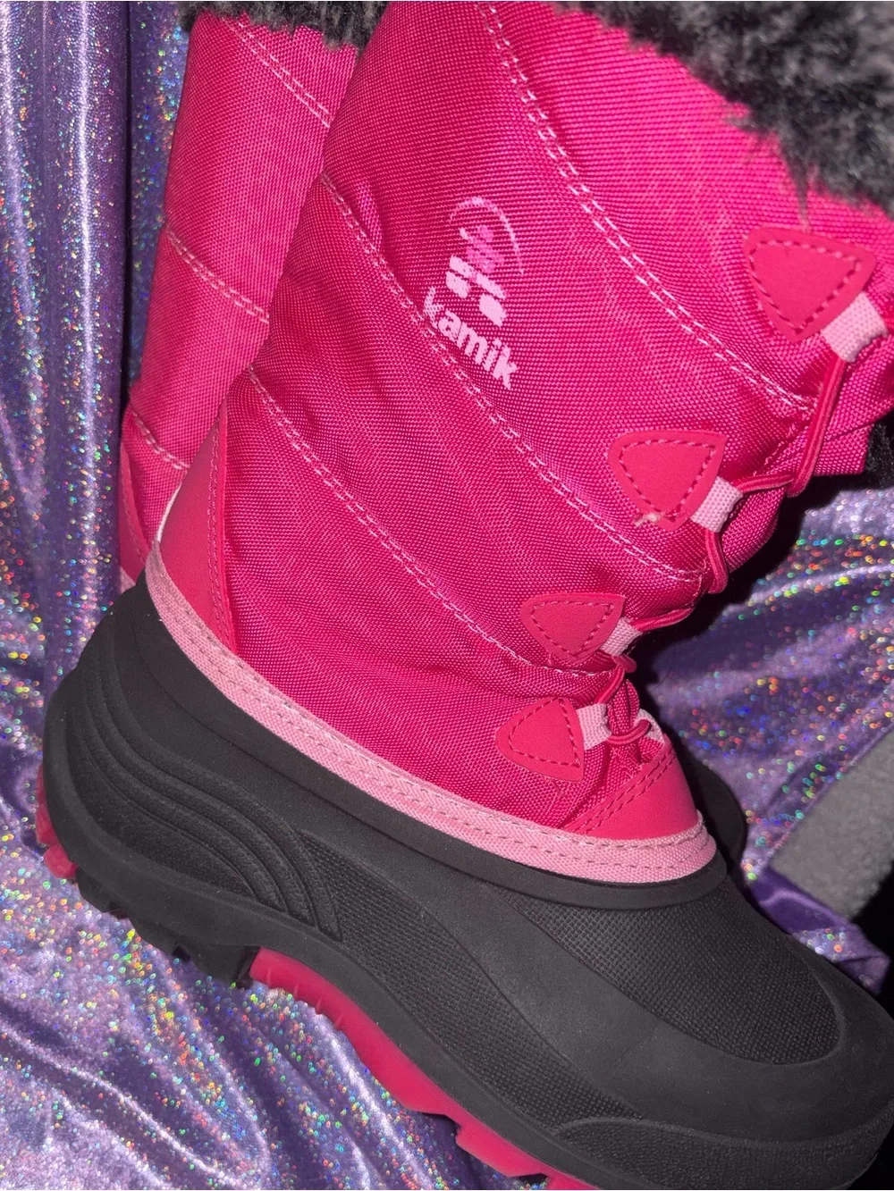 Big Kids Pink Kamik Snow Boots